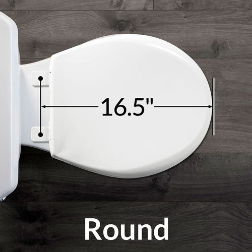 BEMIS 7750TDG Commercial Heavy Duty Open Front Toilet Seat with Cover, Industrial Seat with Secure Installation, Made in USA, Round, White