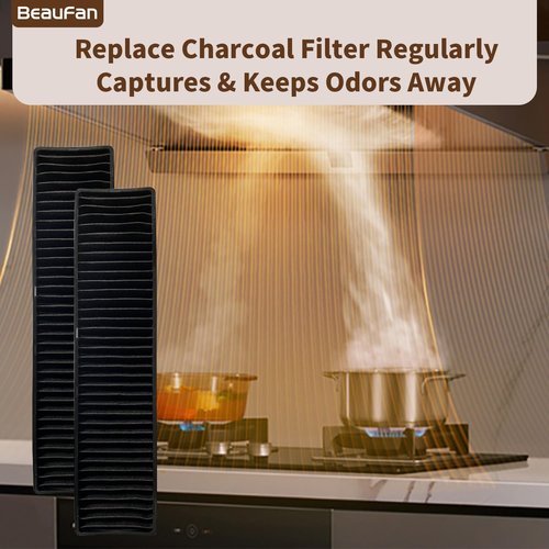 Beaufan 2 Pack 5230W1A003A WB06X10807 Microwave Charcoal Filter Compatible with GE & LG Microwave/Hood Combo Models PVM9005SJ8SS JVM7195SK6SS PNM9216SK5SS JNM7196SK6SS LMV1650ST LMV2031BD