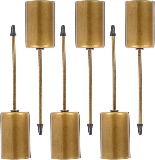 Cabilock Christmas Candle Holder Stake Set - 6 Metal Taper Candlestick Holders for Table Centerpiece