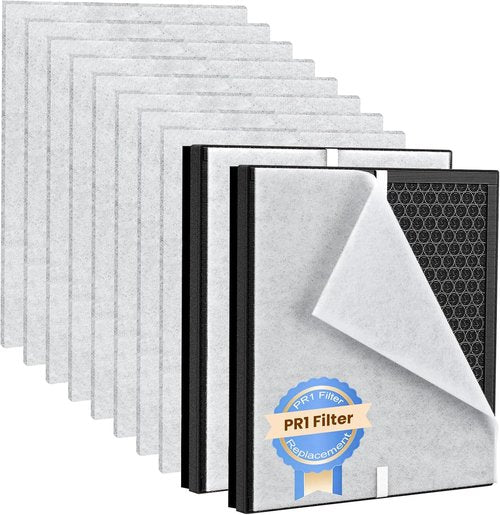 Mooka PR1 Replacement Air Filter - High-Efficiency Washable Filters for Large Rooms | 2-Pack, Up to 2200 sq.ft.