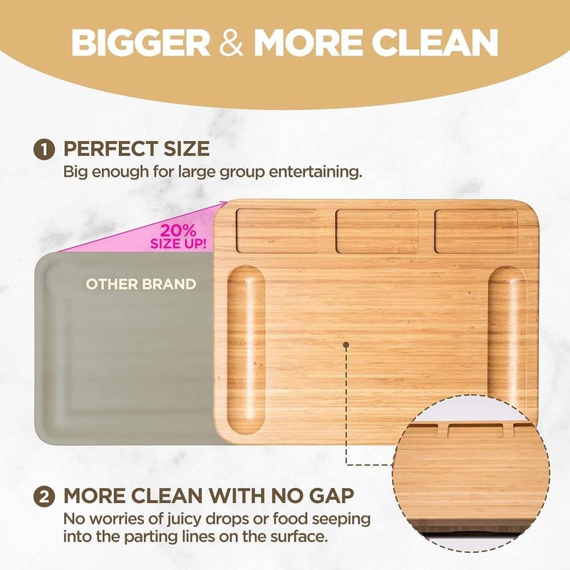 Charcuterie Boards，Cheese Board in cludes 6 Cheese Knives, 3 Seasoning Plates, with Platter and Drawer, Matching for Gatherings, Outing Door Use