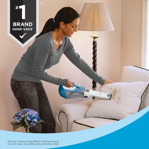 BLACK+DECKER Handheld Vacuum - Cordless AdvancedClean with Crevice Tool & Charging Station, Large Dust Bowl