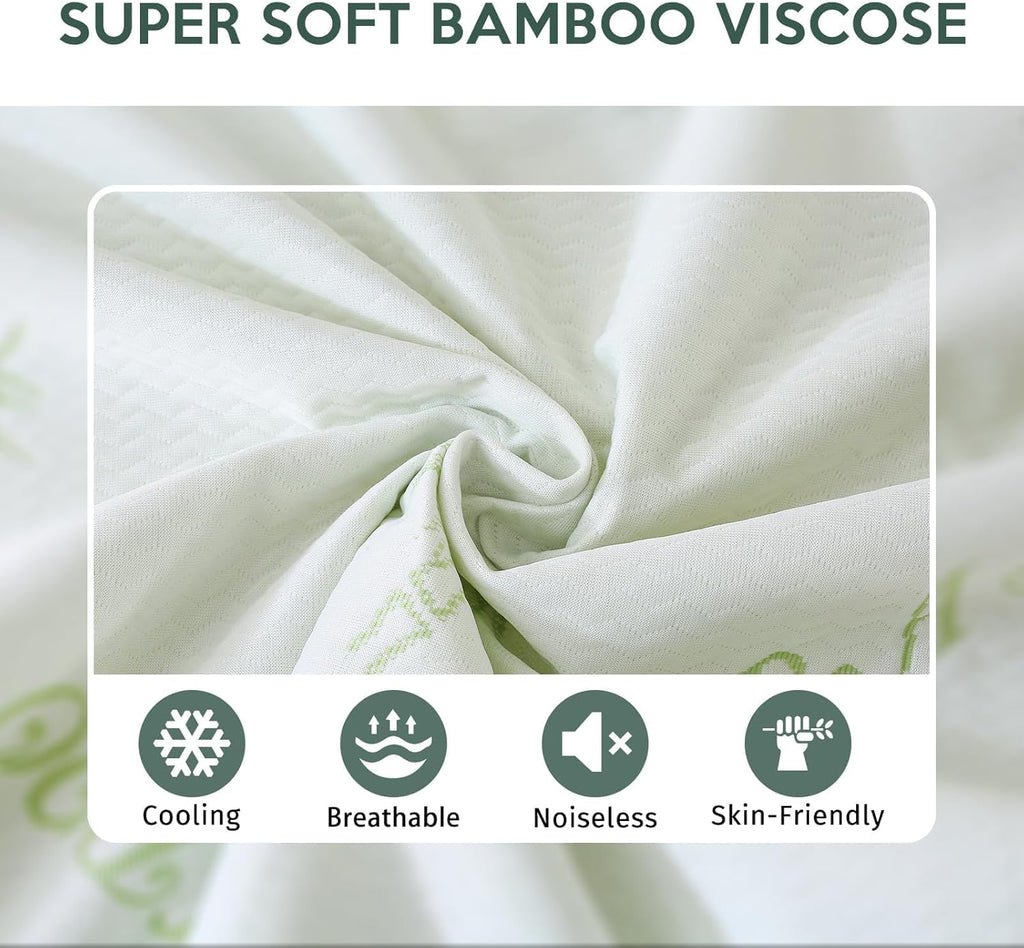 MUXHOMO Premium Waterproof Queen Size Mattress Protector - Breathable Cooling Bed Cover with Deep Pockets (8"-21")