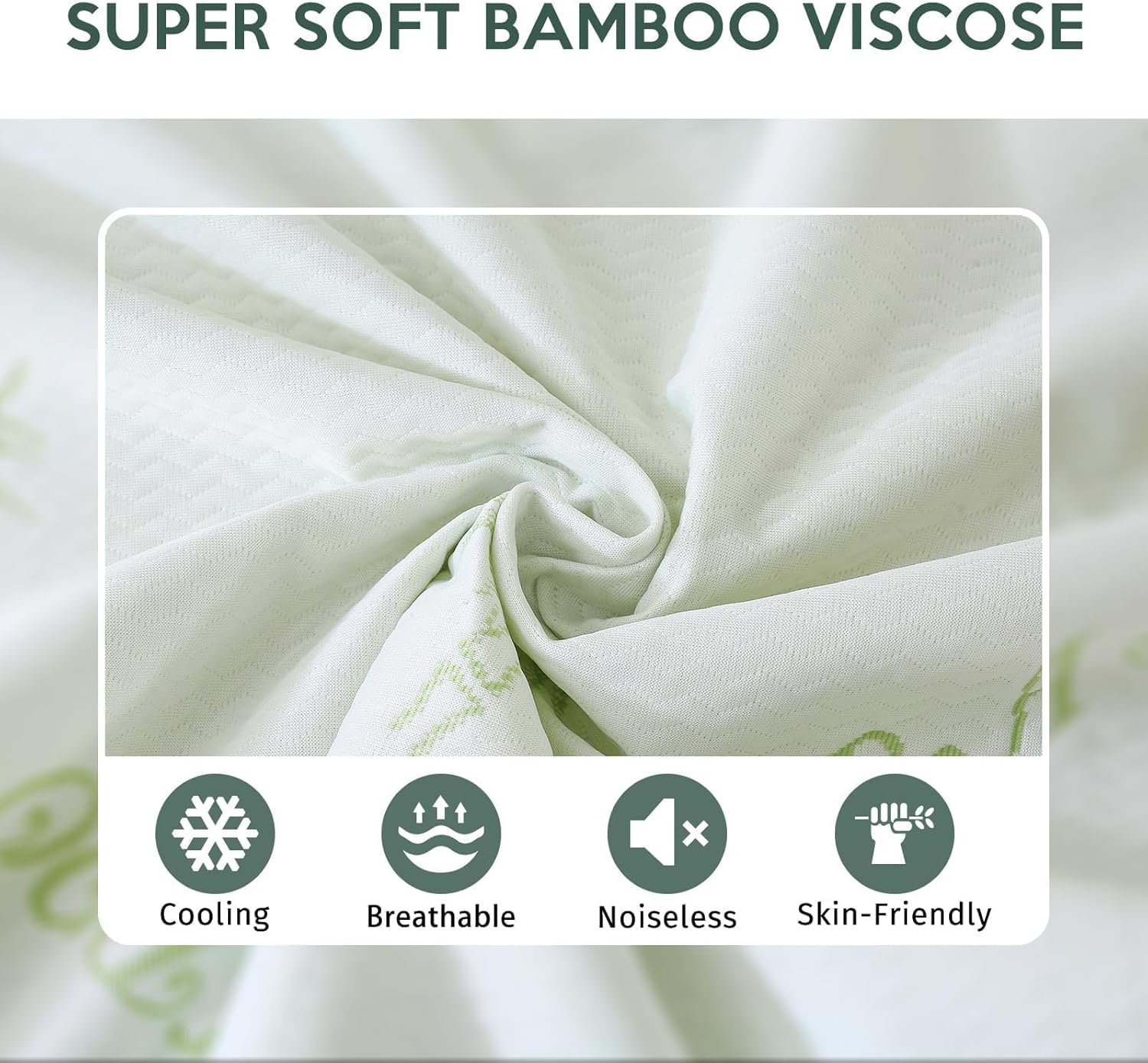 MUXHOMO Premium Waterproof Queen Size Mattress Protector - Breathable Cooling Bed Cover with Deep Pockets (8"-21")