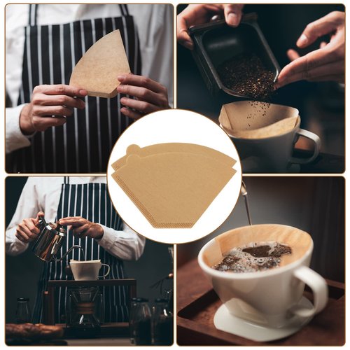 BOARDFEB Coffee Filters #2, 500 Count Coffee Filters Natural Unbleached Disposable Coffee Filters 2 Filter Cone Paper for Coffee Makers