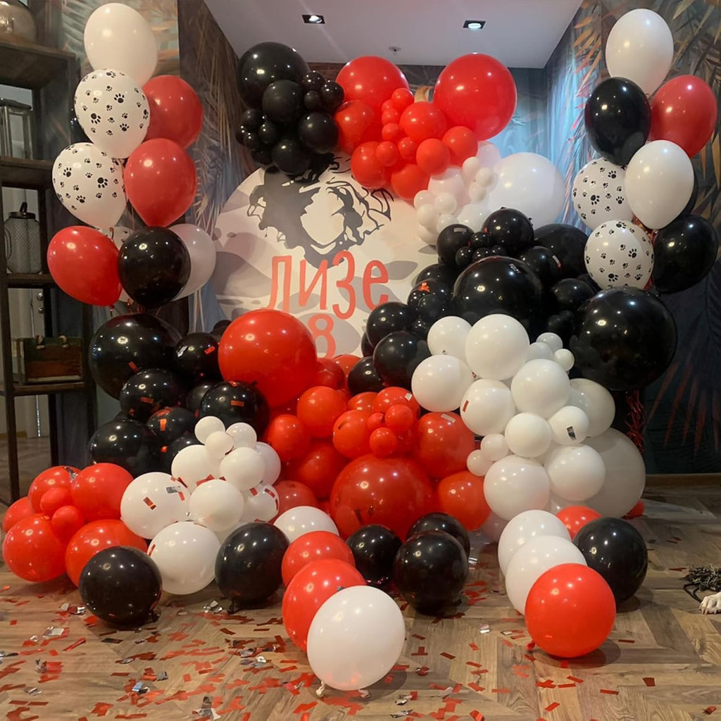 Skiennix 12-Inch Red Latex Balloons - 100 Pack for Birthday, Wedding, Baby Shower & More