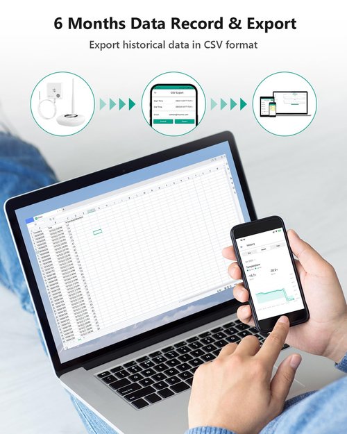 MOCREO ST10 Ultra Low Wireless Freezer Thermometer, -328°F to 392°F Temperature Alarm, Email & App Alert, Data Logging, No Subscription, for Lab Medical Vaccine Refrigerator (Hub Required)