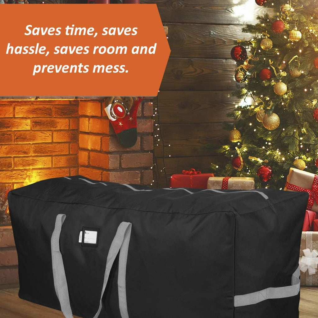Primode Christmas Tree Storage Bag - Heavy Duty Design Fits Up to 7.5 Ft Tree | 50” x 15” x 20” | Durable 600D Oxford Material (Black)