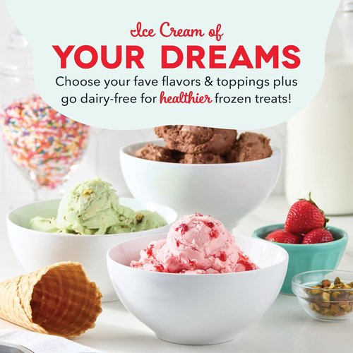 Dash Deluxe Gelato & Ice Cream Maker - One-Touch Churning for Homemade Desserts - 2 Quart, Aqua