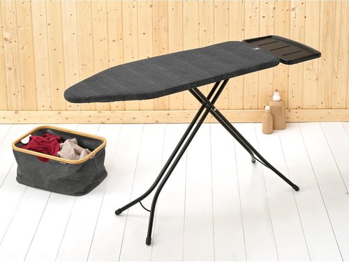 Brabantia Ironing Board - XL Steam Unit Holder, Adjustable Height, Denim Black | 49 x 18 Inches