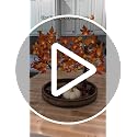 Prelit Fall Maple Tree Decor - 18 Inch, 2 Pack with Timer & LEDs