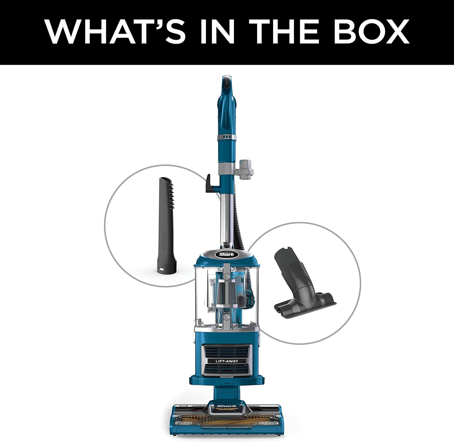 Shark Navigator Lift-Away Upright Vacuum - Self-Cleaning Brushroll & HEPA Filter | Ideal for Pets, Teal, ZU503AMZ