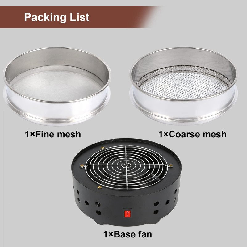 WISSXOER iCosoni Coffee Bean cooler Electric Coffee Roasting Cooling Machine High Capacity 550G Double layer Collect Chaff (350g Black)