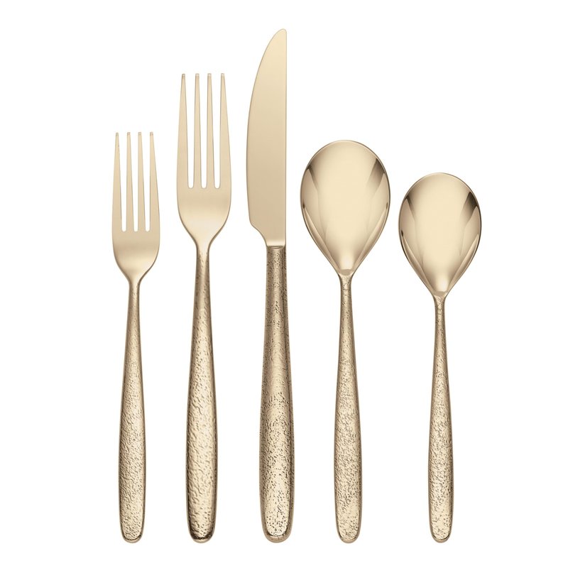Oneida 894808 Storm Champagne 20 Piece Everyday Flatware Set, Service For 4