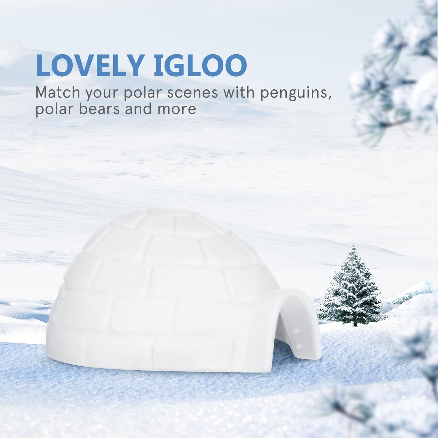 Skiennix Mini Igloo Toys - Lifelike Arctic House Models for Kids | 6-Piece Dollhouse Decor Set