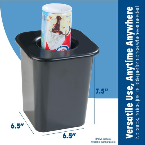 Carlisle FoodService Products CM110802 Coldmaster Whipped Cream Can Chiller, 7.75" Height, 6.5" Width, 6.5" Length, ABS, Black