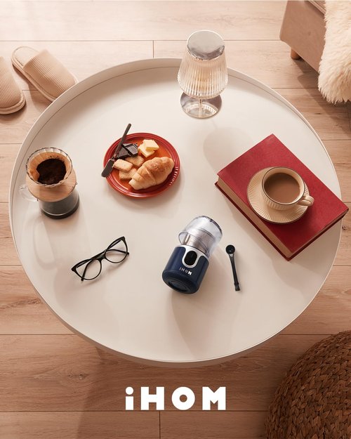 IHOM Cordless Coffee Grinder Electric - USB Rechargeable, 304 Stainless Steel Blade, 85 Grinds Per Charge, for Espresso, Spices, Home, Travel, Camping - Blue