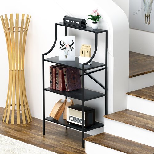Kasrikly Console Table, entryway Table 4-Tier Sofa Table with Storage Shelves, Couch Table Behind Sofa, Standing Bakers Rack
