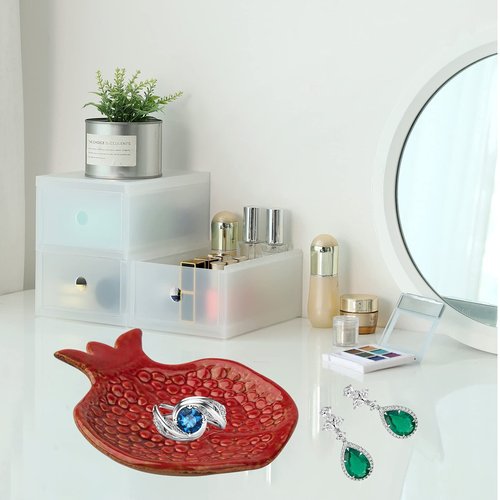 Spoon Rest 2 Pcs Spoon Holder For Stove Top Ceramic Spoon Rests For Kitchen Counter Coffee Spoon Rest Pomegranate Shaped