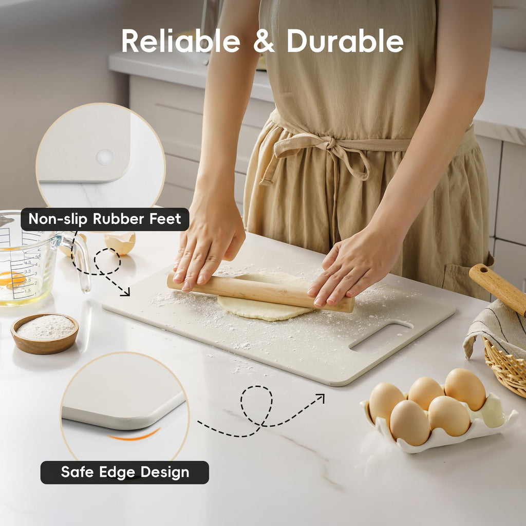 Culiex Wood Fiber Cutting Board Set of 2, Composite Cutting Board for Kitchen, Dishwasher Safe, Non-Toxic, BPA Free, Non-Slip, High Density Chopping Board for Meat Vegetables Fruits