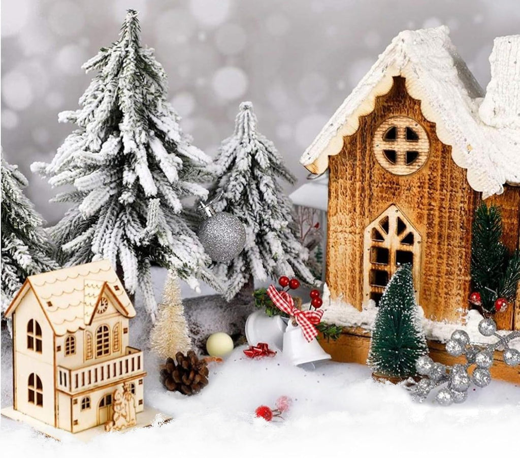 Skiennix Fake Snow Blankets - Perfect for Christmas Village Decor | 31.5 x 94.5 Inches (Set of 2)