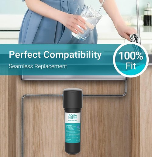 AQUACREST RF10 Water Filter, Replacement for Waterdrop 10UA/10UB Under Sink Water Filter System, 11K Gallons High Capacity, NSF/ANSI 42 Certified