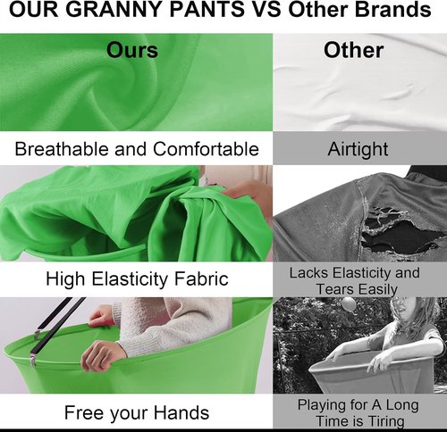 Granny Pants | 17 PCS Yard Game Set - 2 Oversized Funny Pants with 10 Balls & 2 Air Pumps for Outdoor Fun