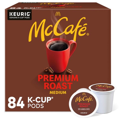 McCafe Premium Roast Coffee - Medium Roast Single Serve K-Cup Pods | 84 Count Pack