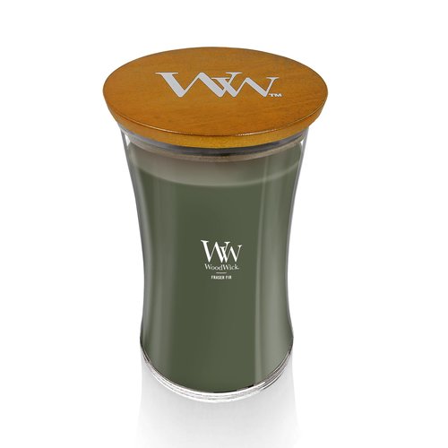 WoodWick Large Hourglass Candle Fraser Fir - Premium Soy Blend Wax Pluswick Innovation Wood Wick Made in USA