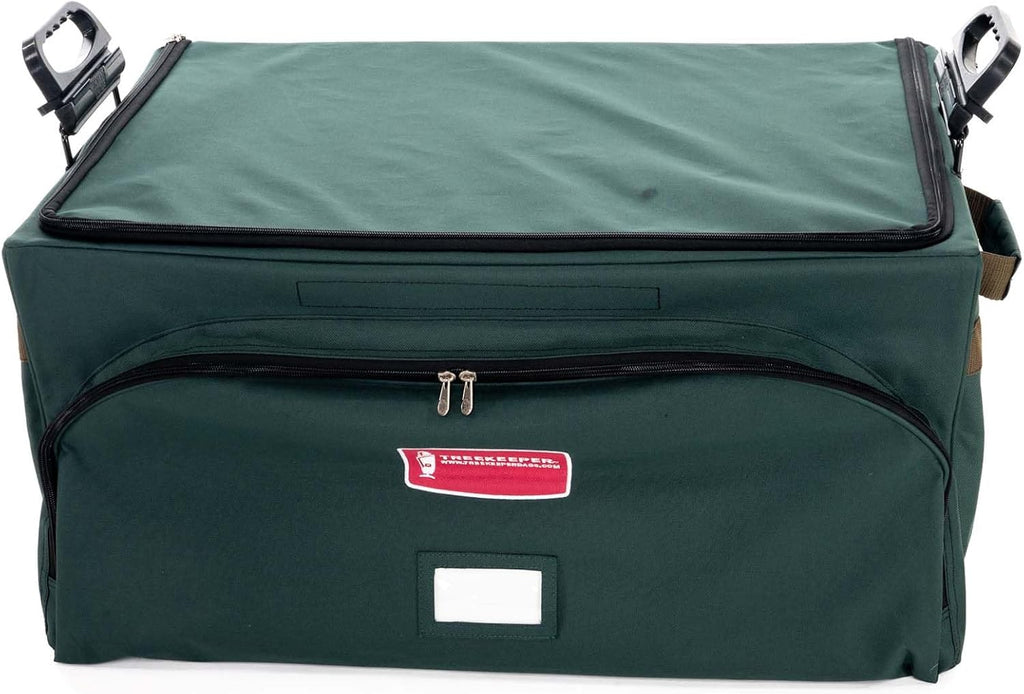 TreeKeeper Deluxe Ornament Storage Box - Holds 72 Ornaments Up to 4 Inches | Acid-Free Fabric Lining & 3 Removable Trays