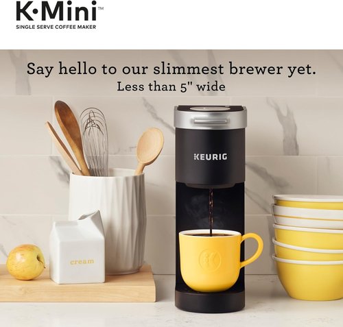 Keurig K-Mini Coffee Maker - Compact Single Serve K-Cup Pod Brewer | 6-12oz Brew Size, Black