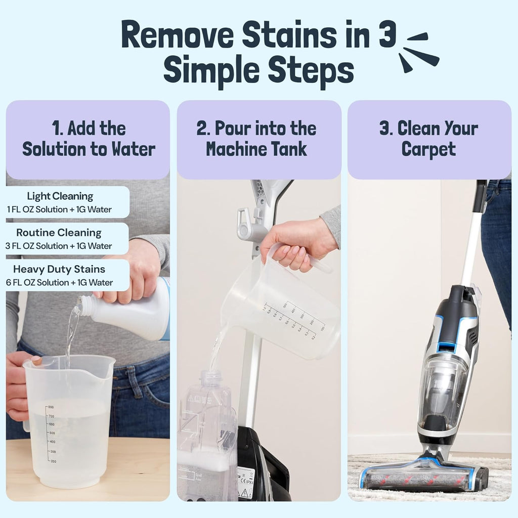 Sunny & Honey Carpet Cleaner Shampoo - Pet Stain Remover & Odor Eliminator | 128 fl oz Light Lavender Scent