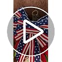 20-Inch Patriotic Door Swag, Red White and Blue Floral Wreath for Front Door