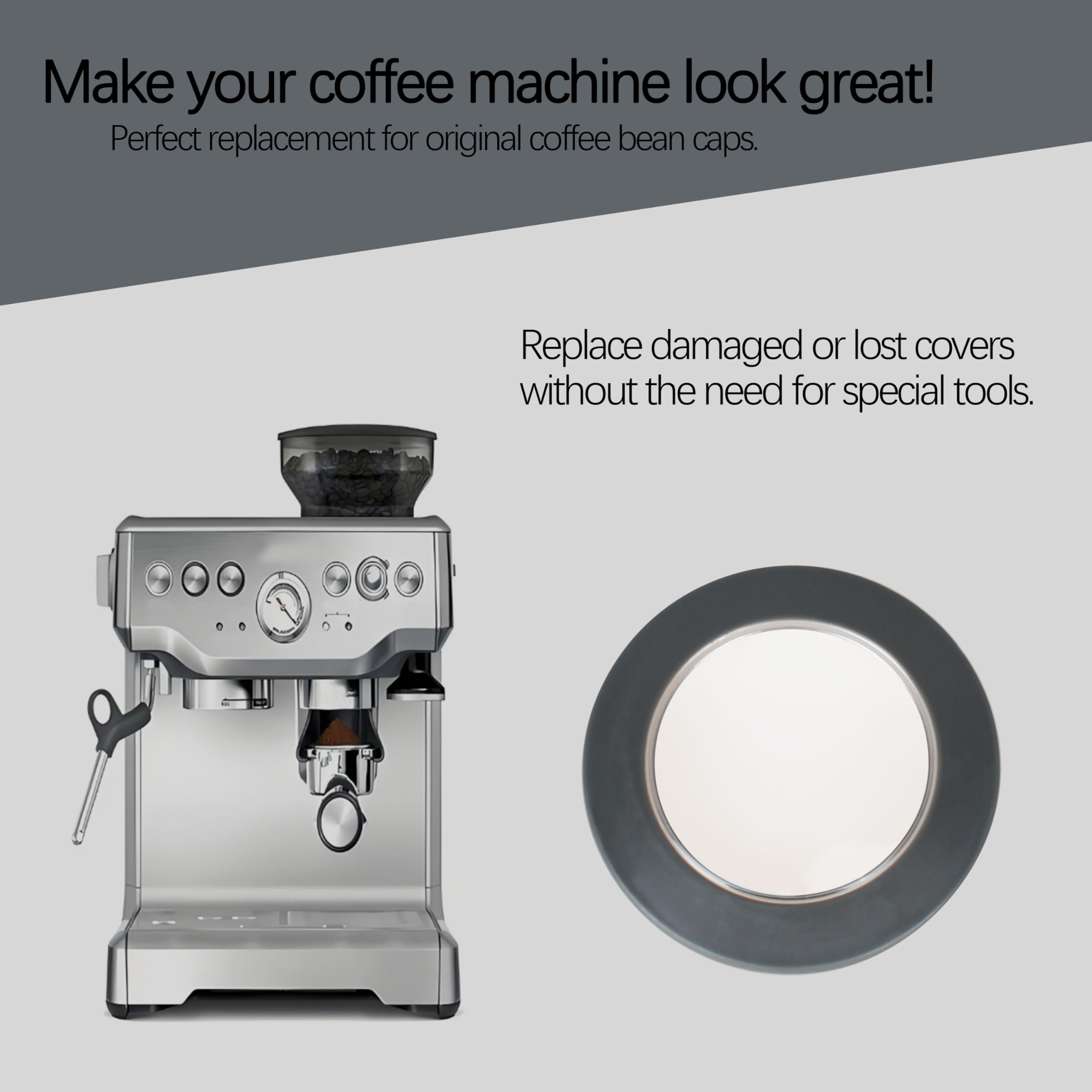 BES870 Bean Hopper Lid for Breville Barista Touch (BES880) and Barista Express (BES870) Espresso Machines,Replacement Part BES870/05.3