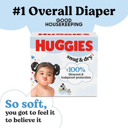 Huggies Snug & Dry Size 4 Diapers - Ultra Absorbent Baby Diapers for 22-37 lbs | 92 Count