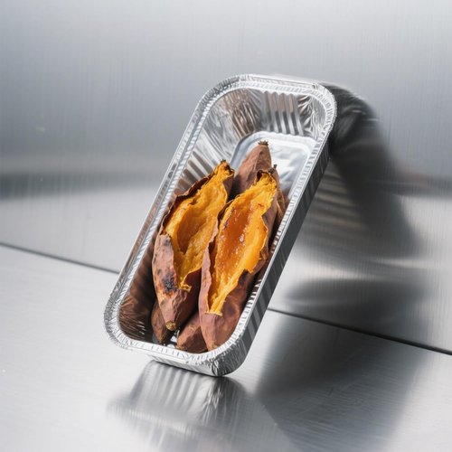 MANCHAP Foil Bread Baking Pans - 100 Pack Aluminum Trays for Food Storage | 8.6 x 4.5 x 2.4 Inch, Silver
