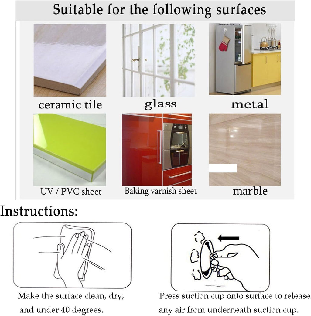 Whaline Suction Cup Pads - Clear Plastic Suckers in 3 Sizes (45mm, 30mm, 20mm) - 30 Pack