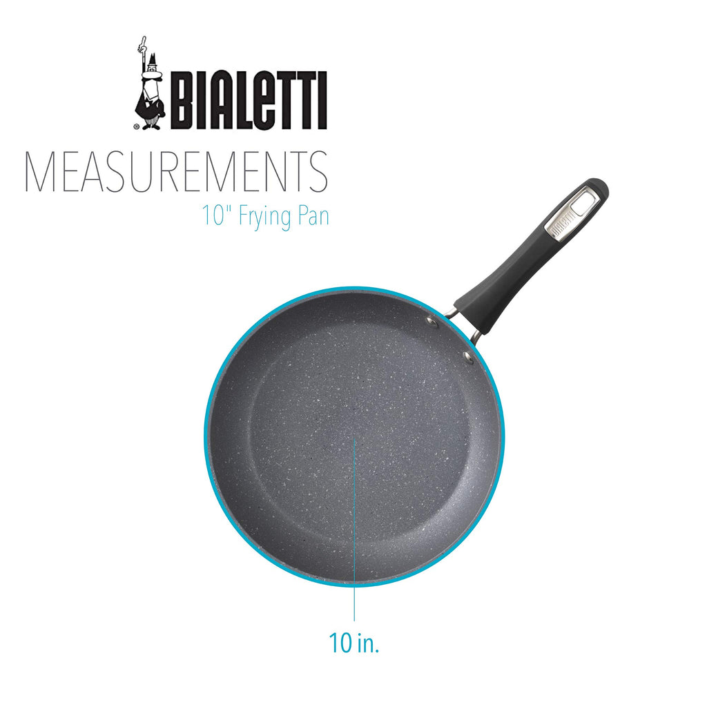 Bialetti Impact Textured Nonstick Oven-Safe 10in Frying Pan, Gray