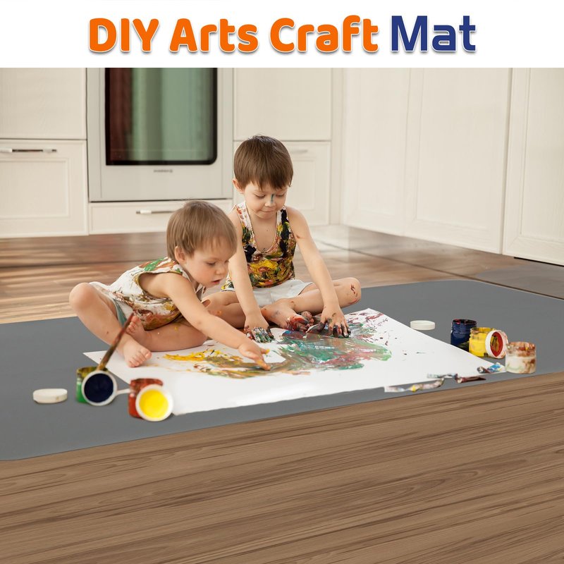 Warome Silicone Mat,78.7”x 23.6” Heat Resistant Mats for Countertop,Extra Large Countertop Protector Mat, Multi-functional Cuttable Kitchen Counter Mat, Silicone Mats for Kitchen Counter/Crafts- Grey