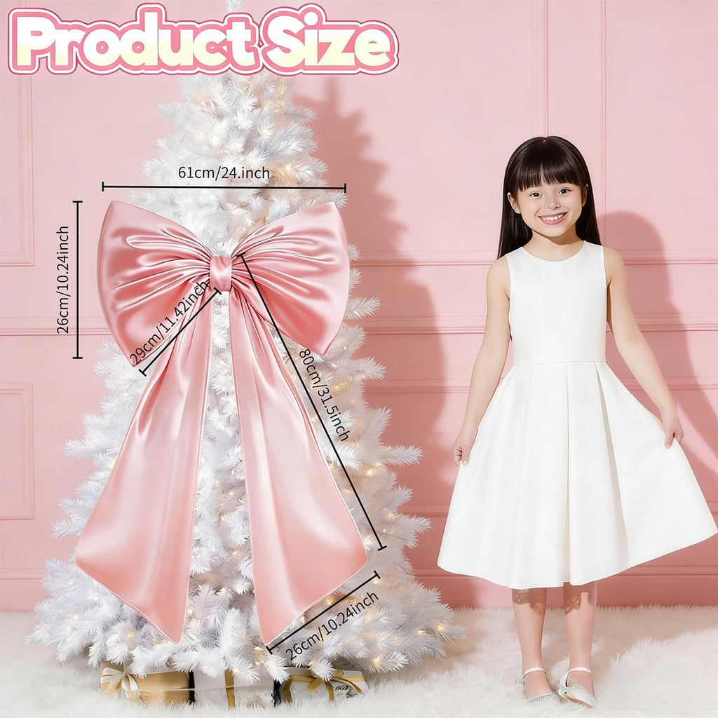 Skiennix Large Pink Bow Decor - 3D Look with Hidden Lining | Perfect for Bedroom Wall & Party Decor (1 PCS)