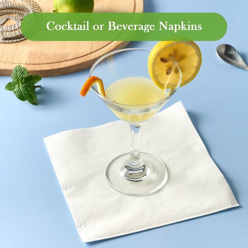 ECOLipak Paper Napkins - 250 Count Soft & Absorbent 2-Ply Dinner Napkins | 6.5x6.5 Inch Folded
