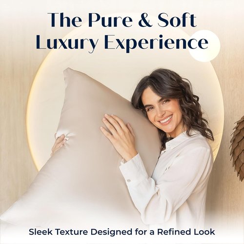 Mulberry Silk Pillowcase - Luxurious Pure Silk Cover for Healthier Hair & Smoother Skin - Soft & Breathable