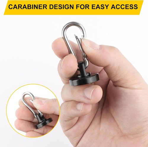 DIYMAG Magnetic Hooks - 70LBS Heavy Duty Neodymium Magnets for Home, Office & Travel | 15-Pack