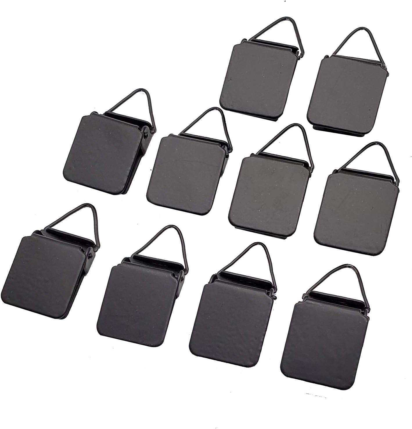 Wise Linkers Hanging Clips - Pack of 10 Medium Power Triangle Clips for Tapestry, Rugs & Paintings | Black