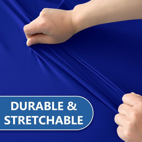 Enjoyidea Spandex Table Cloths for 8 Foot Rectangle Tables-6 Pack Fitted Stretch Royal Blue Table Covers-Folding Tablecloths for Party, Vendor Booth Display, Banquet Buffet Event, Craft Trade Show