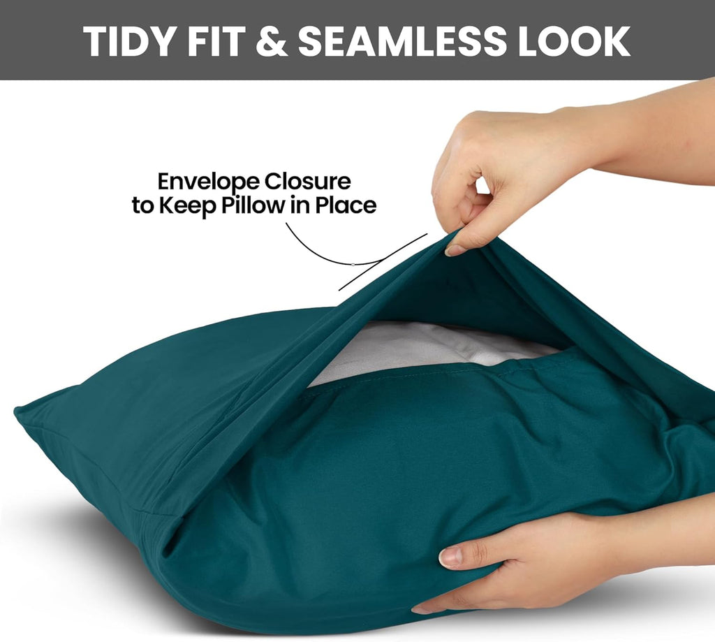 Utopia Bedding Queen Pillow Cases - Soft Brushed Microfiber - 2 Pack | Fade Resistant 20 x 30 Inches (Teal)