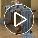 12-Pack Dusty Blue Cheesecloth Table Runners, 20x120 Inch Gauze Table Decor