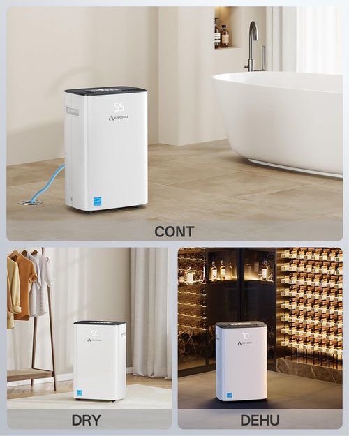 **Dehumidifier | 52 Pints Energy Star Certified for Large Rooms - 4500 Sq.Ft with Drain Hose & 24H Timer**