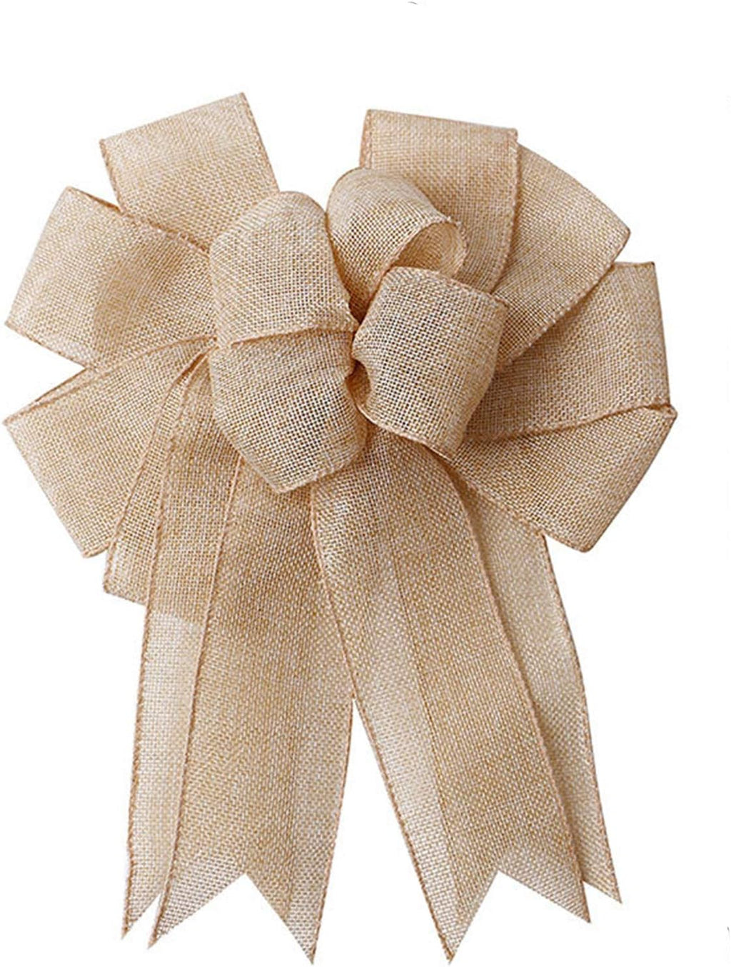 Skiennix Large Rustic Jute Bows - Holiday Ornaments for Wreaths & Door Decor | Perfect for Parties