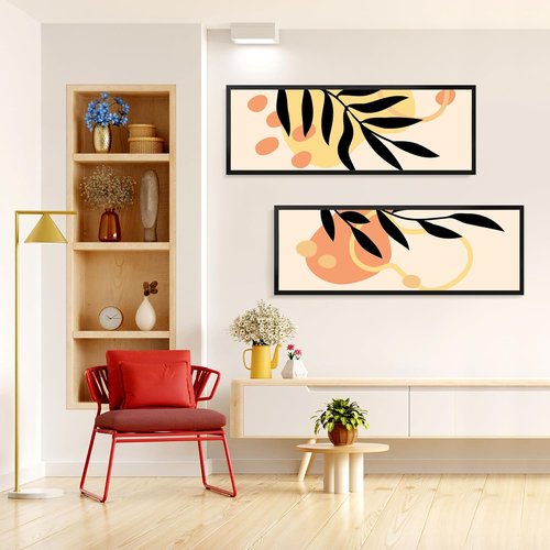 LaVie Home 13.5x40 Picture Frame - Classic Black Wall Display Frame with HD Plexiglas | Panoramic Design